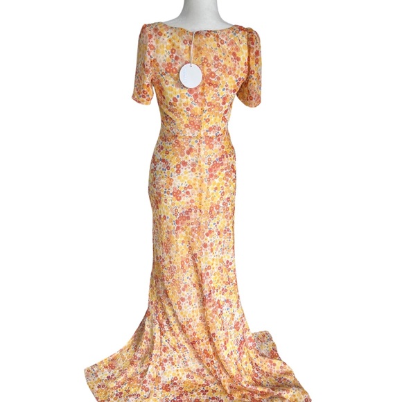 Staud Lea Knot-Front Puff-Shoulder Maxi Dress. Size 6. NWT. - Picture 8 of 9